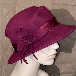Burgundy hat
